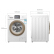リトルスワンドラム洗濯機全自動家庭用周波数変更8クロ大容量TG 80 V 220 WDホワイト