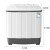 海飞(haiiiiiiife)8.2キロ半自动ダンベルダブベル洗濯机大容量老人家庭用半自动洗濯机透明盖板洗浄一体